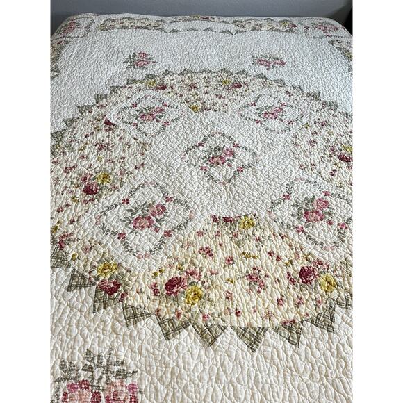 VTG LIMITED EDITION FULL QUILT LEGACY HAND CRAFTED - ROMANTIC FLORAL - Picture 2 of 9